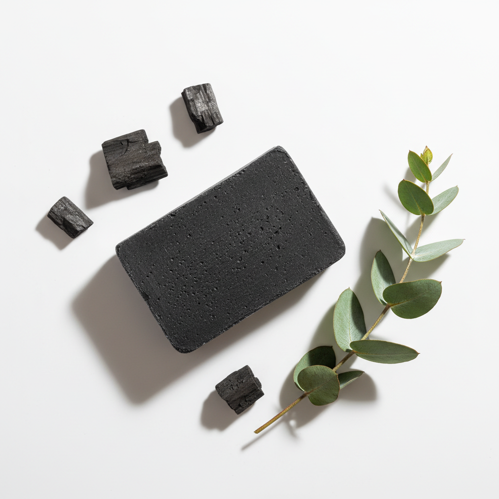 Activated Charcoal Bar Soap – Deep Cleansing & Detox for Face & Body